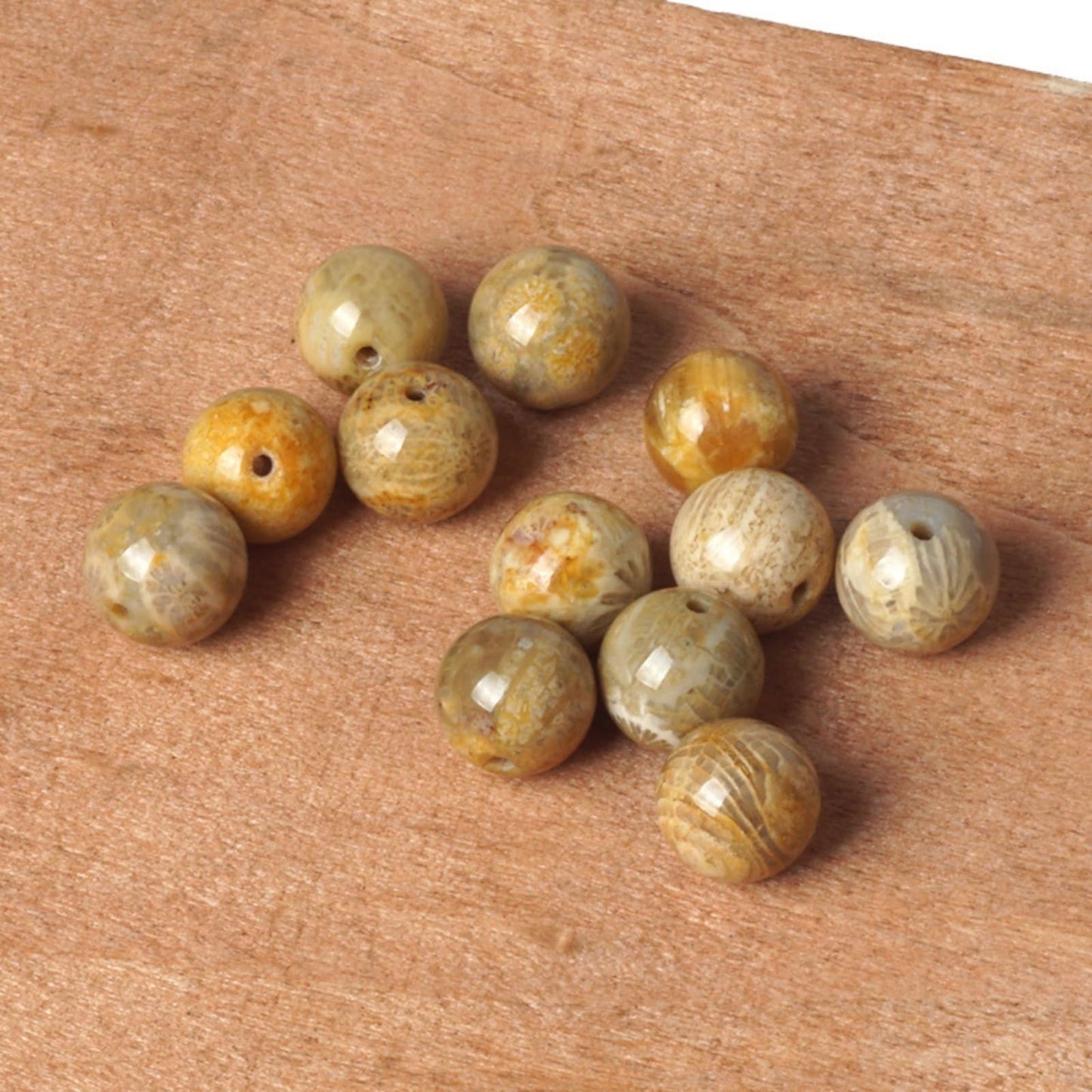 100Pcs Natural Stone 6mm Chrysanthemum Stone Round Loose Gemstone Energy Healing Beads Hole Size 1mm DIY Smooth Beads for Bracelet Necklace Earrings Jewelry Making
