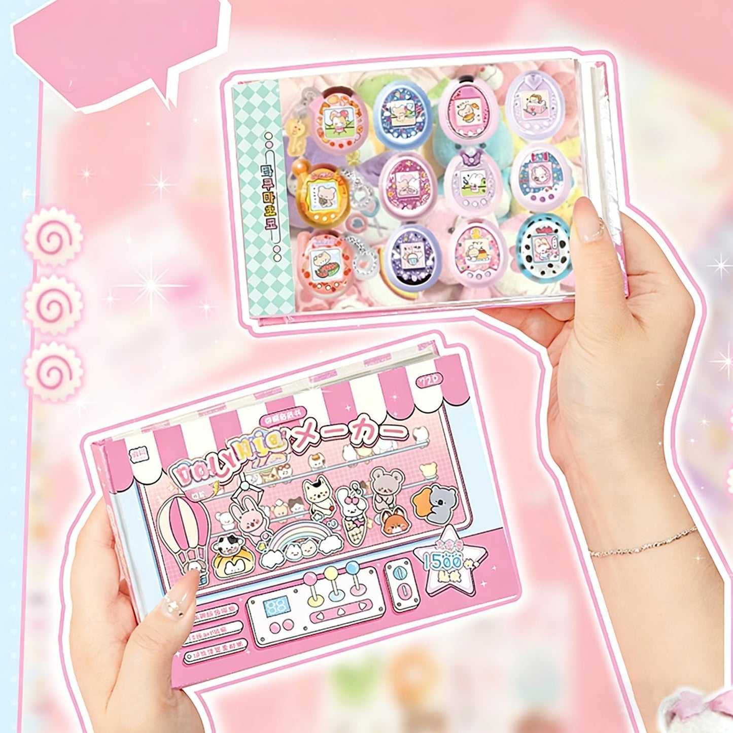 1500+ Mini Cartoon Stickers, Kawaii Stickers, 72 Sheets Japanese Sticker Book, Die-Cut DIY Journal Decoration, Scrapbooking, Planner, Gift