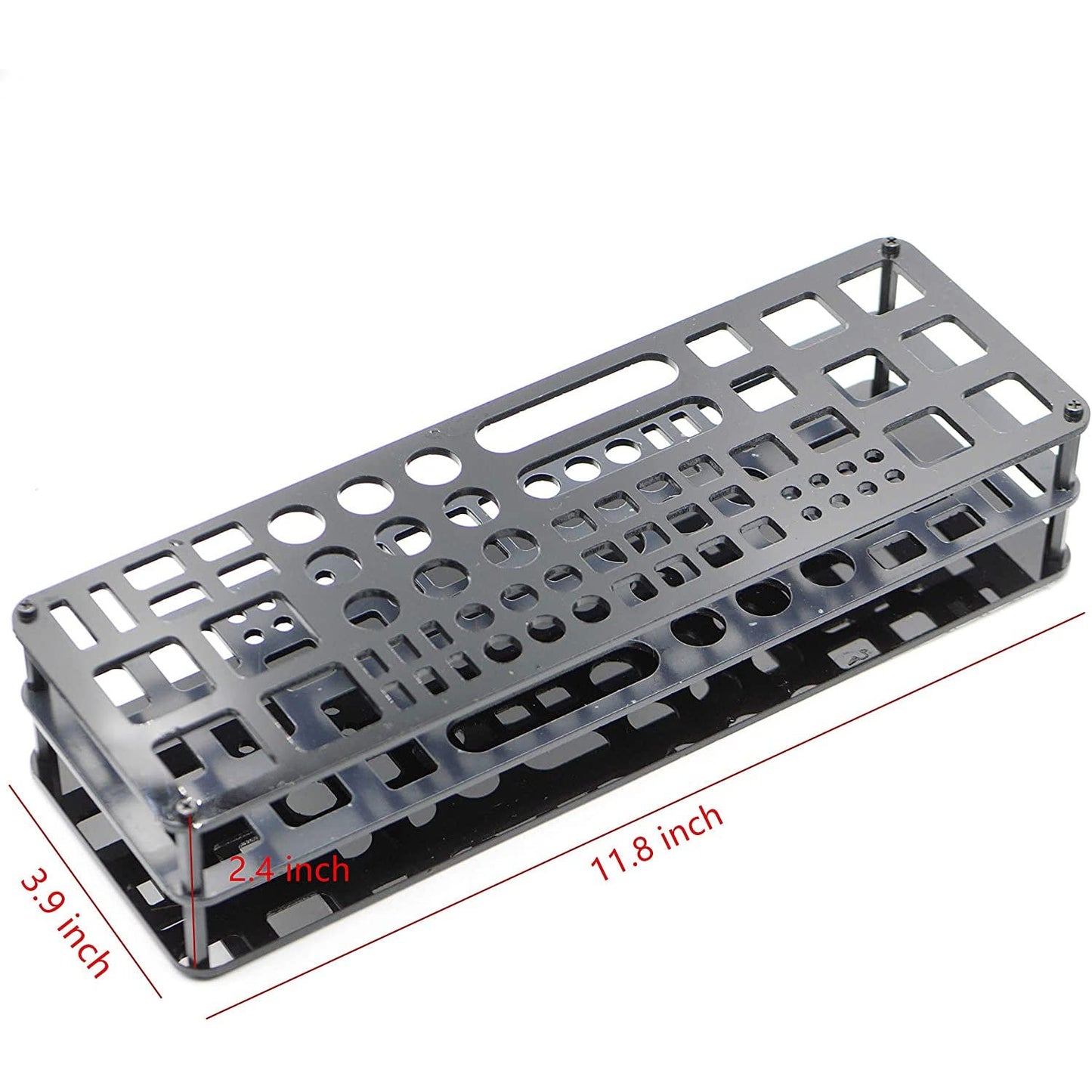 JOYABEST 63 Holes Screwdriver Storage Rack, Organizers, Portable Tool Box, Workshop Tools Tray, Tweezer Brushes Pens
