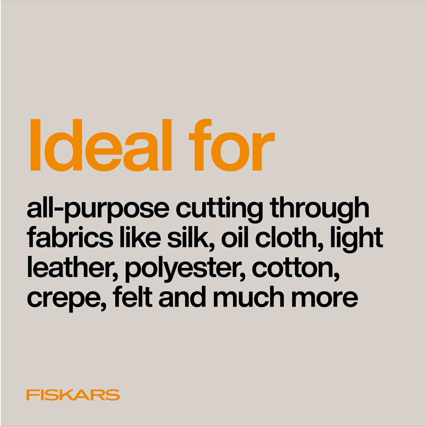 Fiskars RazorEdge Fabric Scissors, Heavy Duty Fabric Shears, Ultra-Sharp Stainless Steel Blades & SoftGrip Ergonomic Handle, 8”, White/Orange