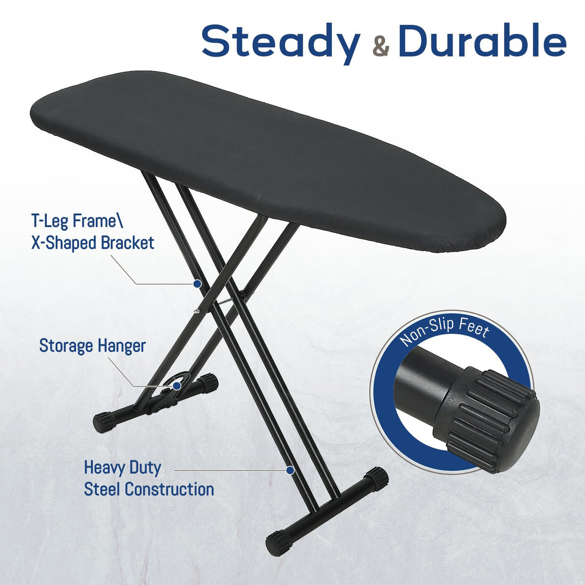 Ironing Board 43x13 with Iron Rest