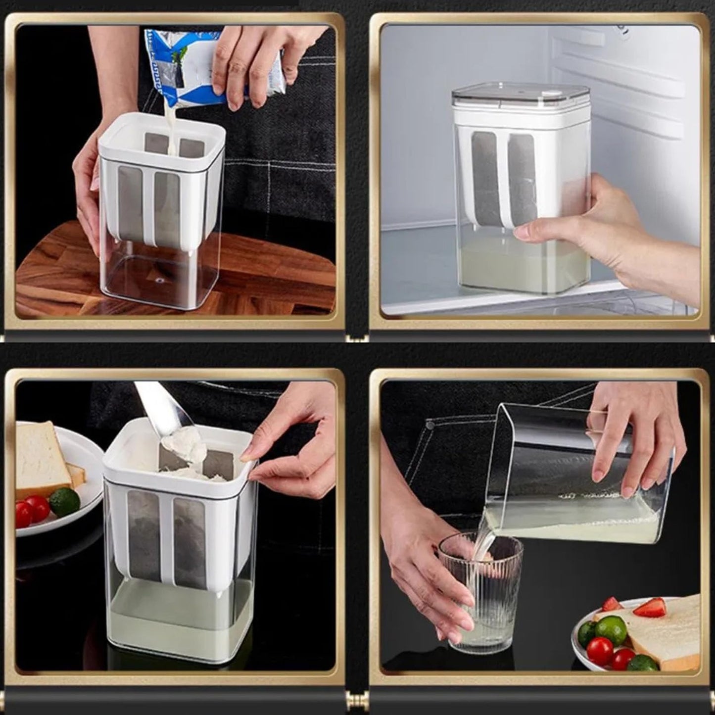 Greek Yogurt Strainer Large Capacity, Yogurt Maker with Stainless Steel Mesh Filter, Whey Separator for Thick Creamy Yogurt, Cheese, Labneh & Kefir, BPA-Free Food Grade Container