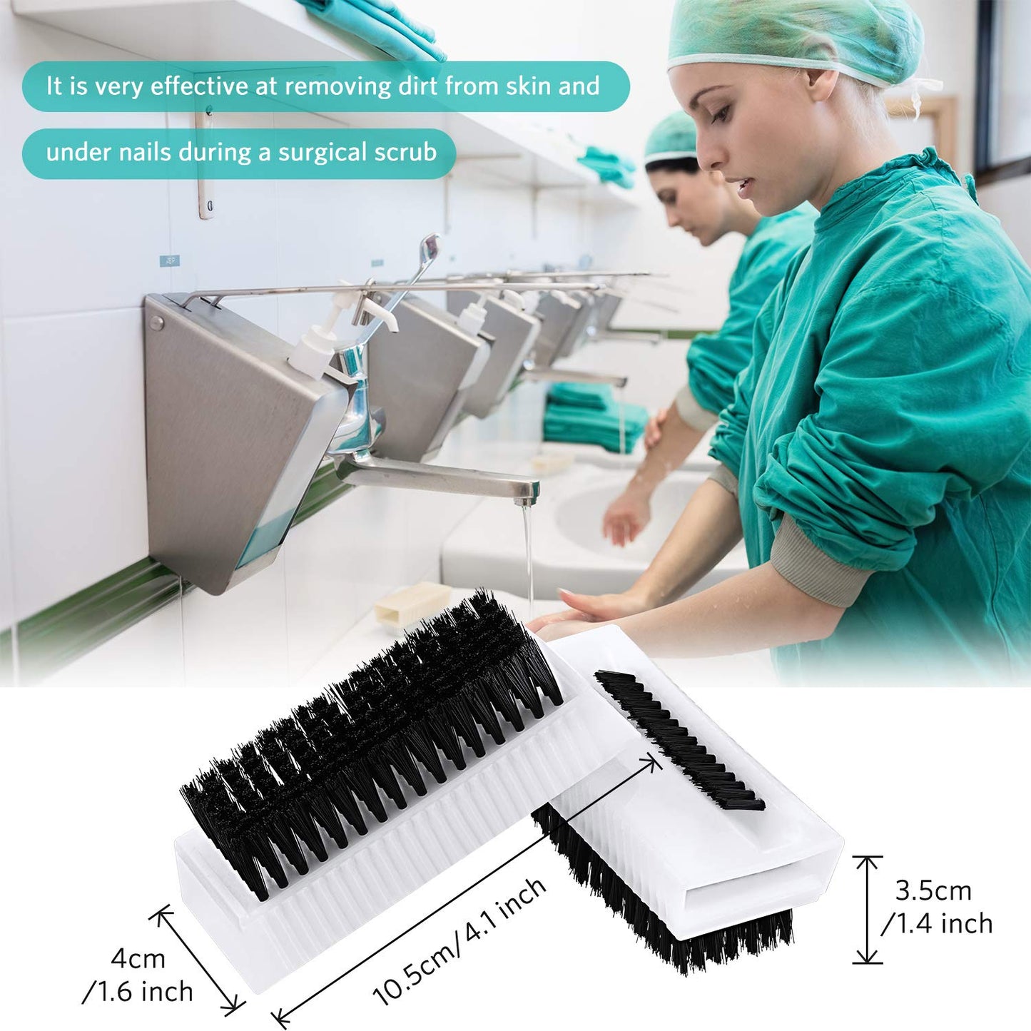 BOAO 5 Pcs Nail Scrubbers Hand Scrub Brushes for Nail Cleaning Fingernail Soft Non Disposable Scrub Plastic Hands Cleaning Brushes for Men Women Kids