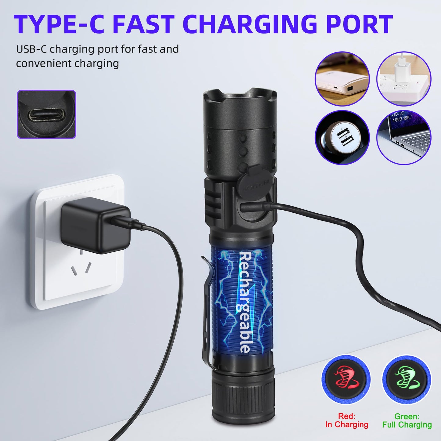 DARKBEAM 365nm UV Flashlight Black Light with Filter, Powerful Blacklight USB-C Rechargeable LED Mini Water Resistant- Detector for Pet Urine, Uranium Glass- Resin Curing- Blood Tracking