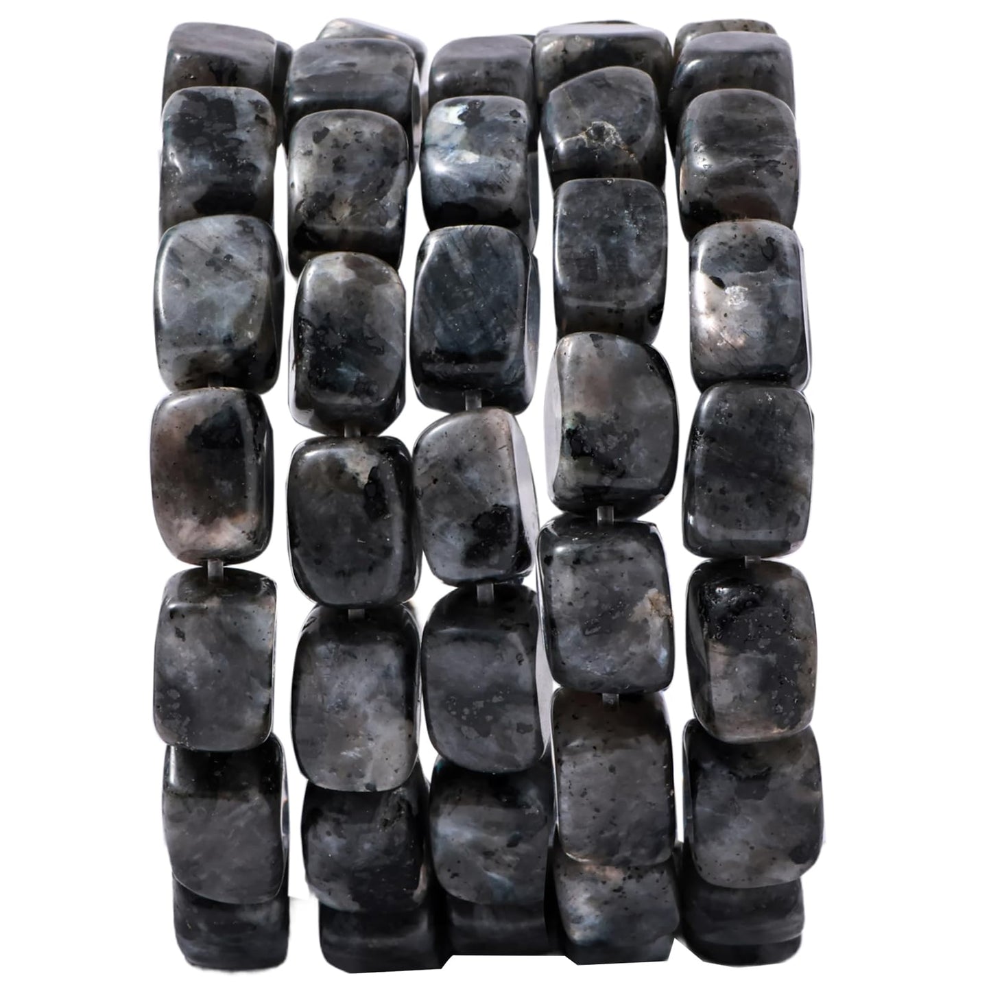 Natural Large Black Spectrolite Cube Stone Beads 8x11mm 38cm/str Loose Semi Gemstone Stone Square Beads for Making Bracelets Necklace