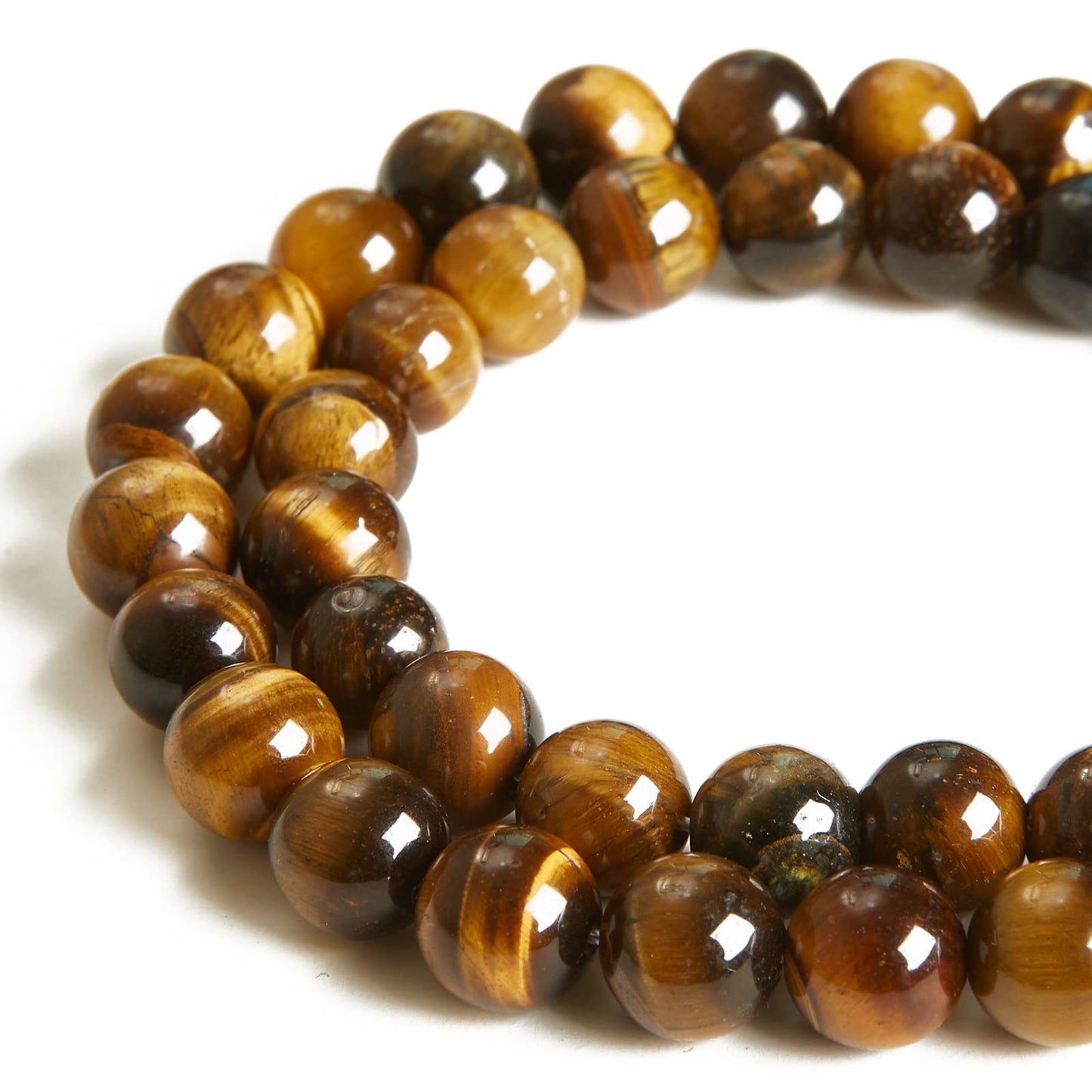 100pcs 8mm Yellow Tiger Eye Beads Natural Gemstone Beads Round Loose Beads for Jewelry Making