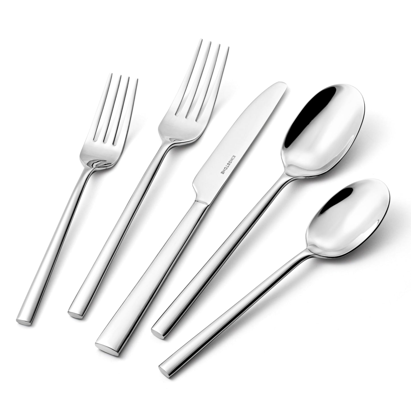 KINGSTONE Silverware Set, 20-Piece Forged Novelty Flatware Cutlery Utensil Set Premium Stainless Steel, Service for 4, for Kitchen, Home, Wedding, Party, Mirror Polished and Dishwasher Safe