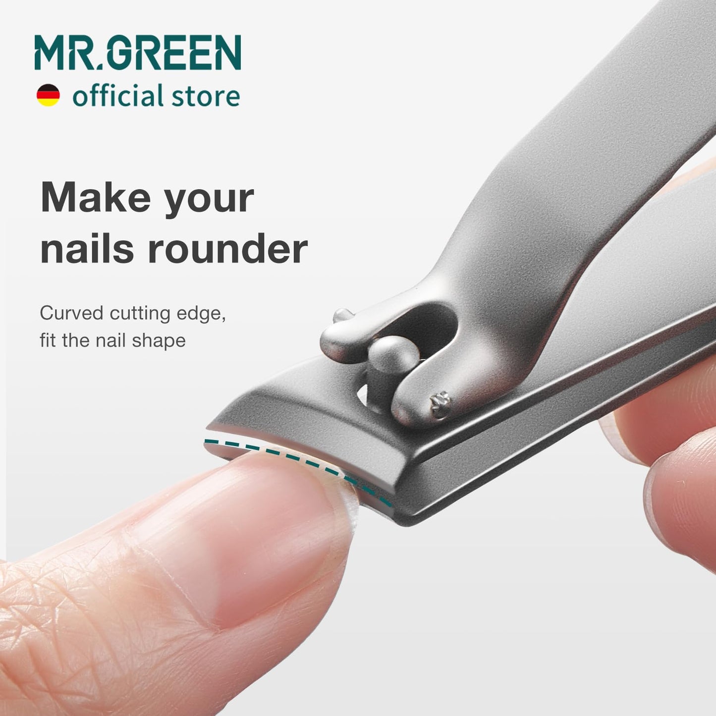 MR.GREEN Oblique Toenail Clipper Stainless Steel Pedicure Tools Good at Cutting Thick and Hard Nails Professional Ingrown Nail Cutter (Nail Clipper)