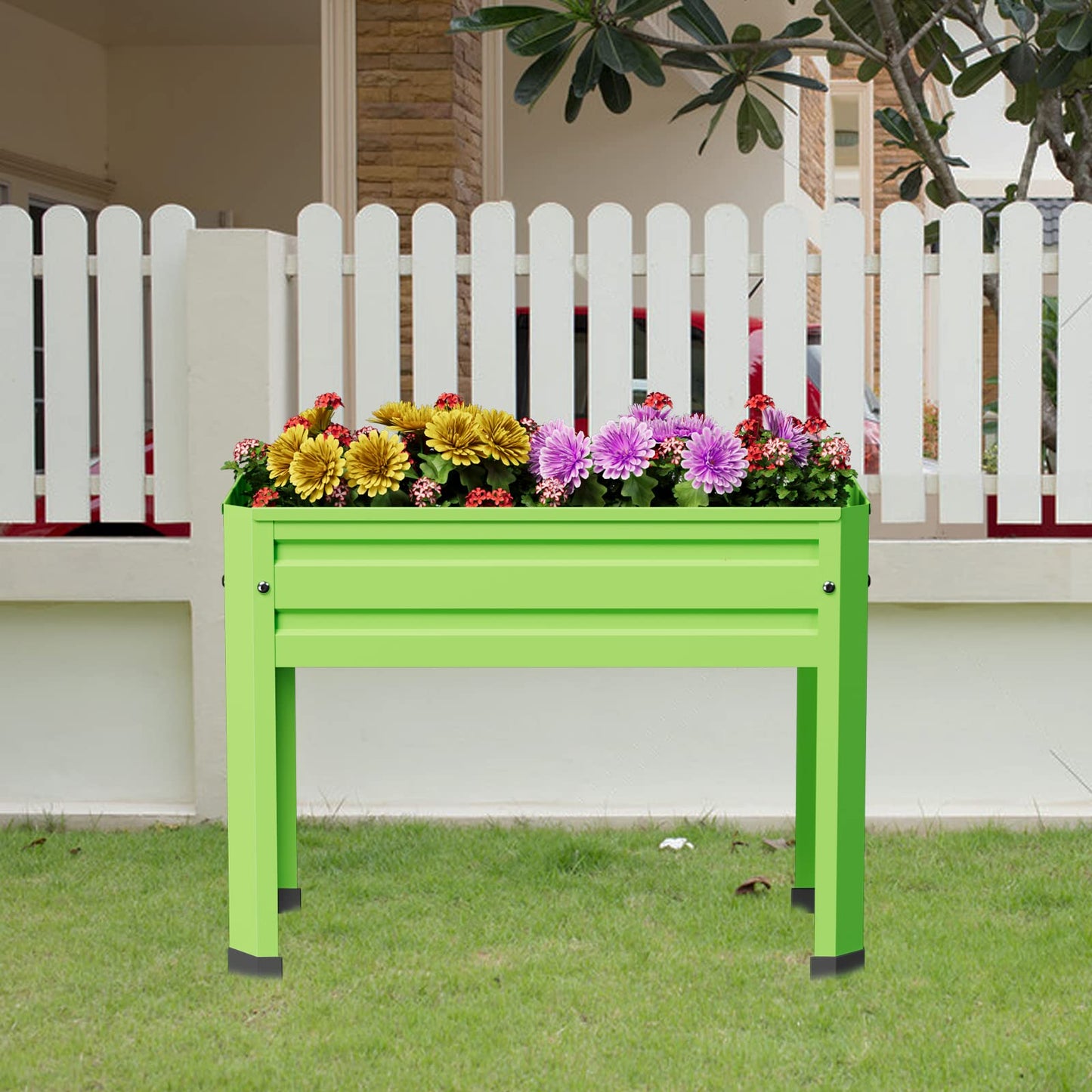 PROXRACER Elevated Raised Garden Bed with Legs, Heavy Duty Galvanized Steel Metal Planter Box for Vegetables, Flowers & Herbs, Sturdy Standing Planter for Indoor Outdoor Patio, Balcony & Deck