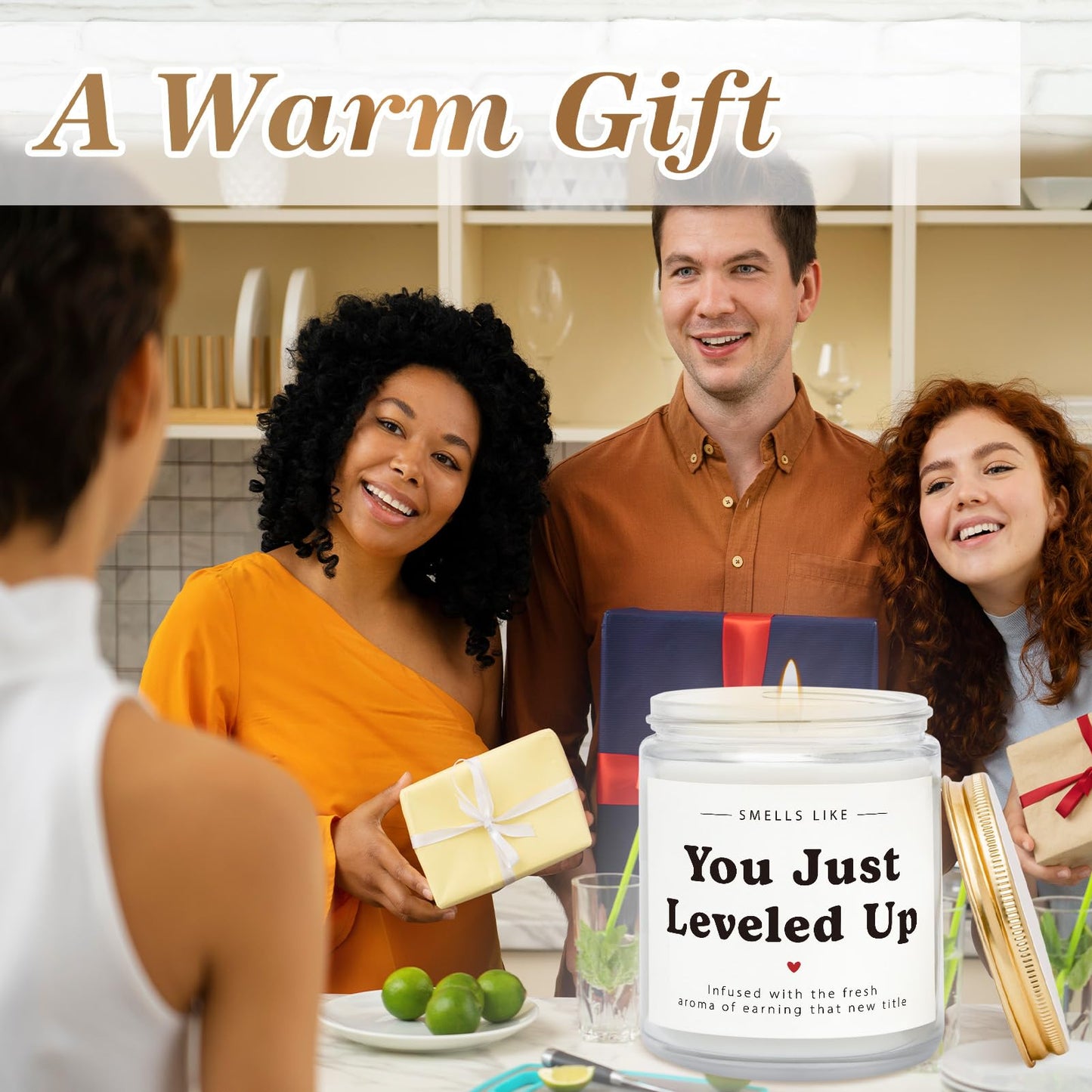 Congratulations Gifts for Women, Promotion Gifts for Women Men, Funny Gift for Promoted Ideas - Lavender Scented Candles, Congrats Presents for Family Friend Coworker Teachers