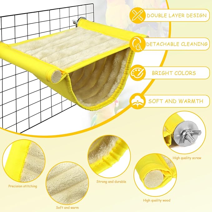 CZWESTC Bird Bed Nest Hanging Hammock Snuggle Hut for Cages