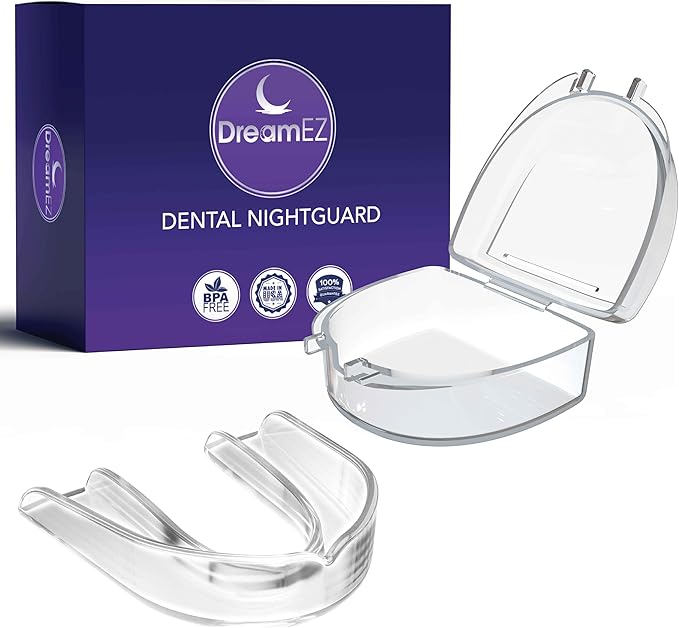 Anti Grinding Mouth Guard for Clenching Teeth at Night, Professional Dental Night Guard for Grinding and Bruxing, Made in The USA (1-Pack)
