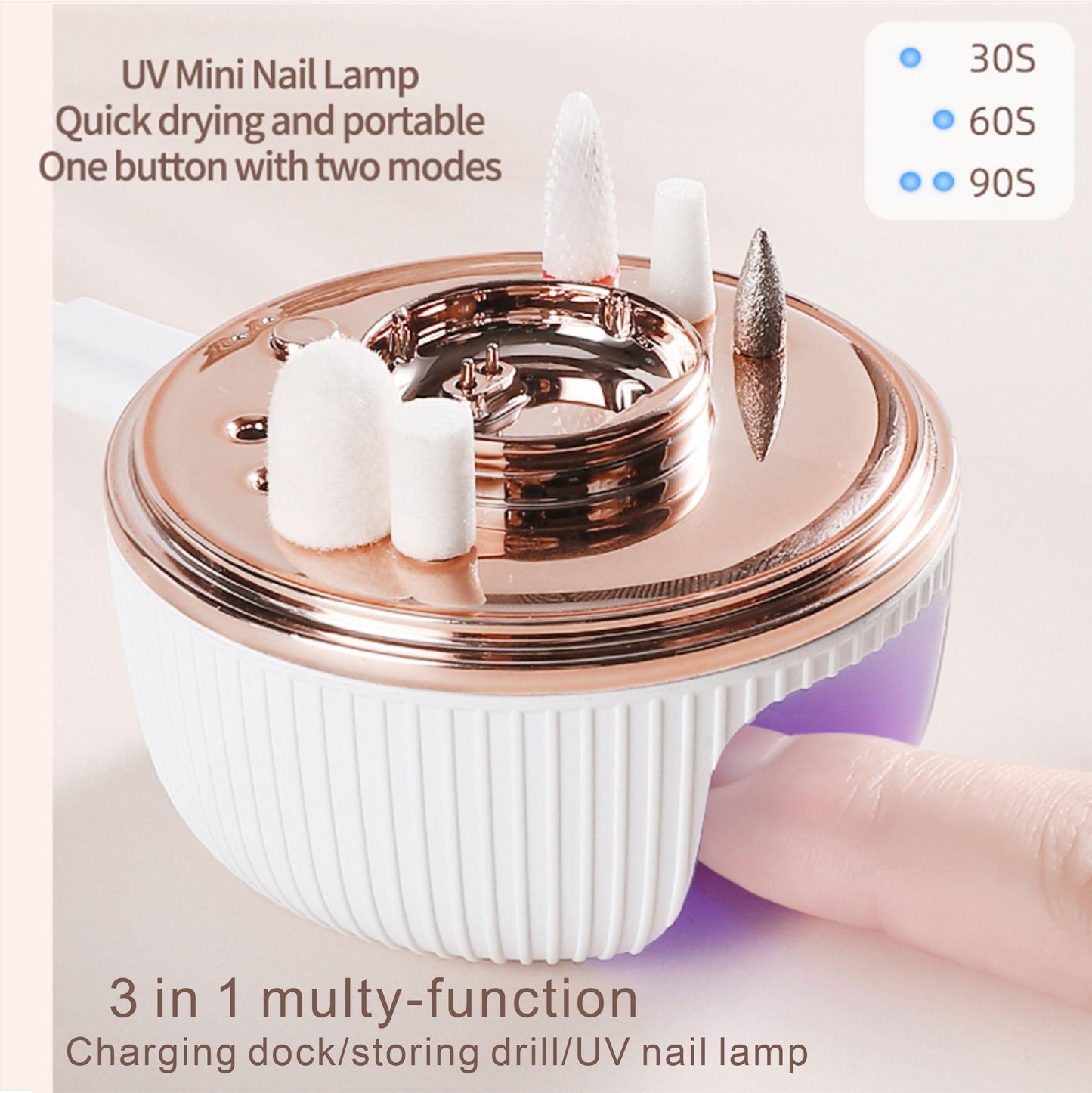 Suonee Electric Nail Drill File Professional - Cordless Nail Drill Filer Machine for Acrylic Nails Polishing, U V Lamp,Charging Base,5 Speed,Nail Grinder, Manicure Pedicure Kit for Salon Home
