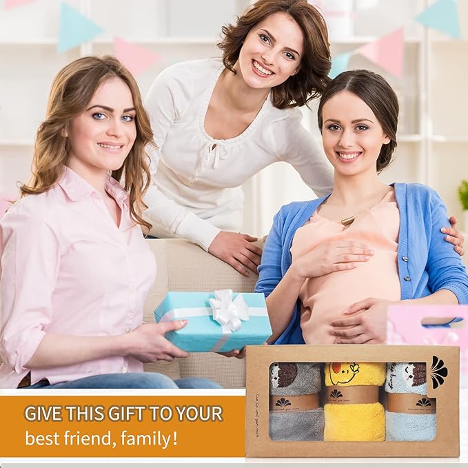 Baby Bibs for Girls or Boys 12-18 Months 6 Packed, Towel Bibs for Toddler 1-3 Years,Waterproof and Absorbent