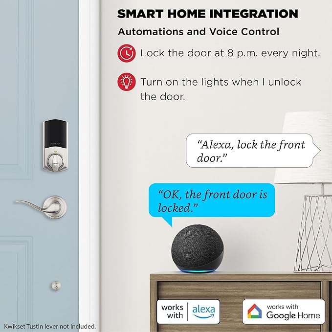 Kwikset Halo Touch Fingerprint Wi-Fi Smart Lock, Keyless Entry Door Low Profile Deadbolt, Geofence Auto-Unlock, Grade AAA Certified, No Hub Easy Install, Satin Nickel Lifetime Finish Warranty, Arch