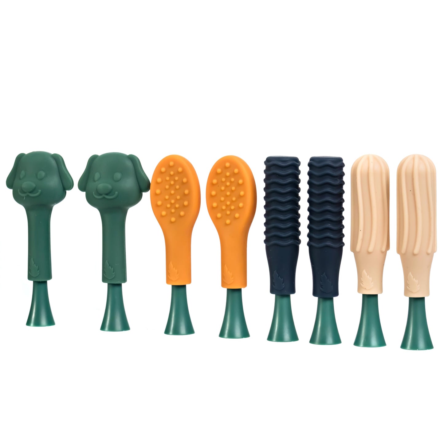 Leaf and Pebble TheraVibe Oral Motor Therapy Pen Kit with 8 Textured Tips | Natural Silicone Therapy Stimulator Tool for Speech & Feeding | Sensory Vibration Device for Autism, ADHD & Special Needs