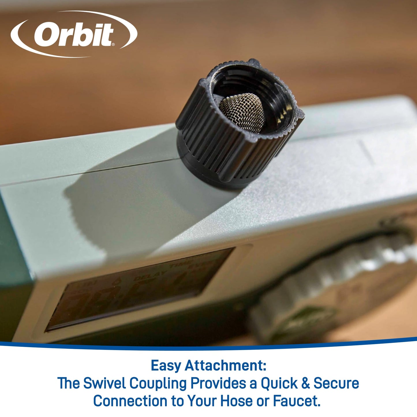 Orbit Programmable Digital Hose Watering Timer - 3 Outlet - Battery Powered - with LCD Screen - Built-in Rain Delay - Water-Resistant - 56082
