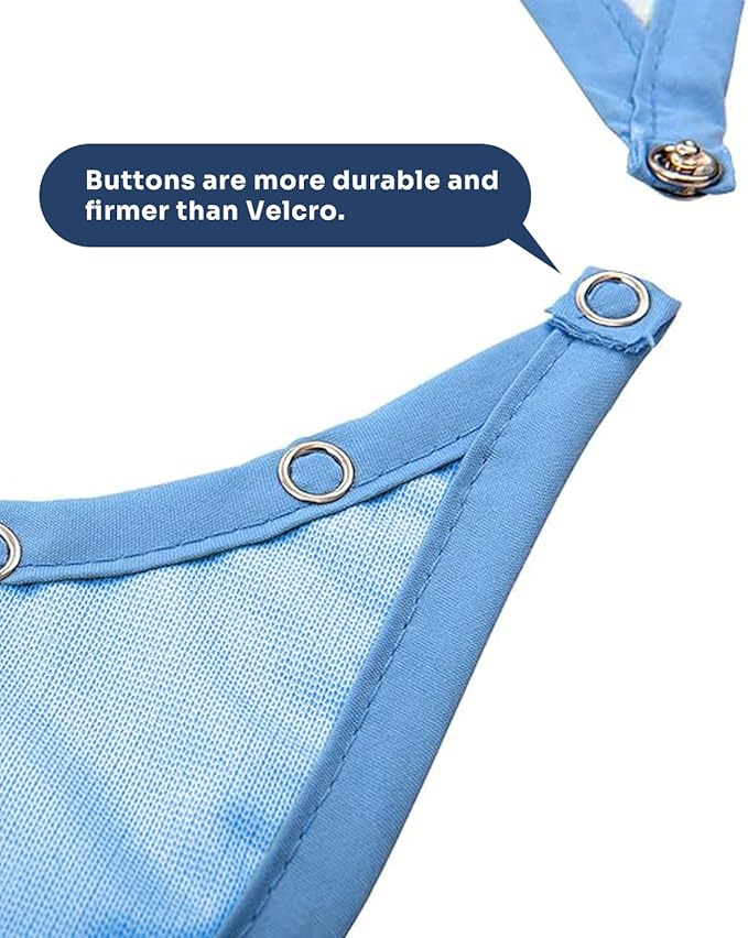 Adult Bibs, 3-Pack Washable Waterproof Clothing Protector for Men, Women, Elderly Seniors - Reusable Large Feeding Bibs