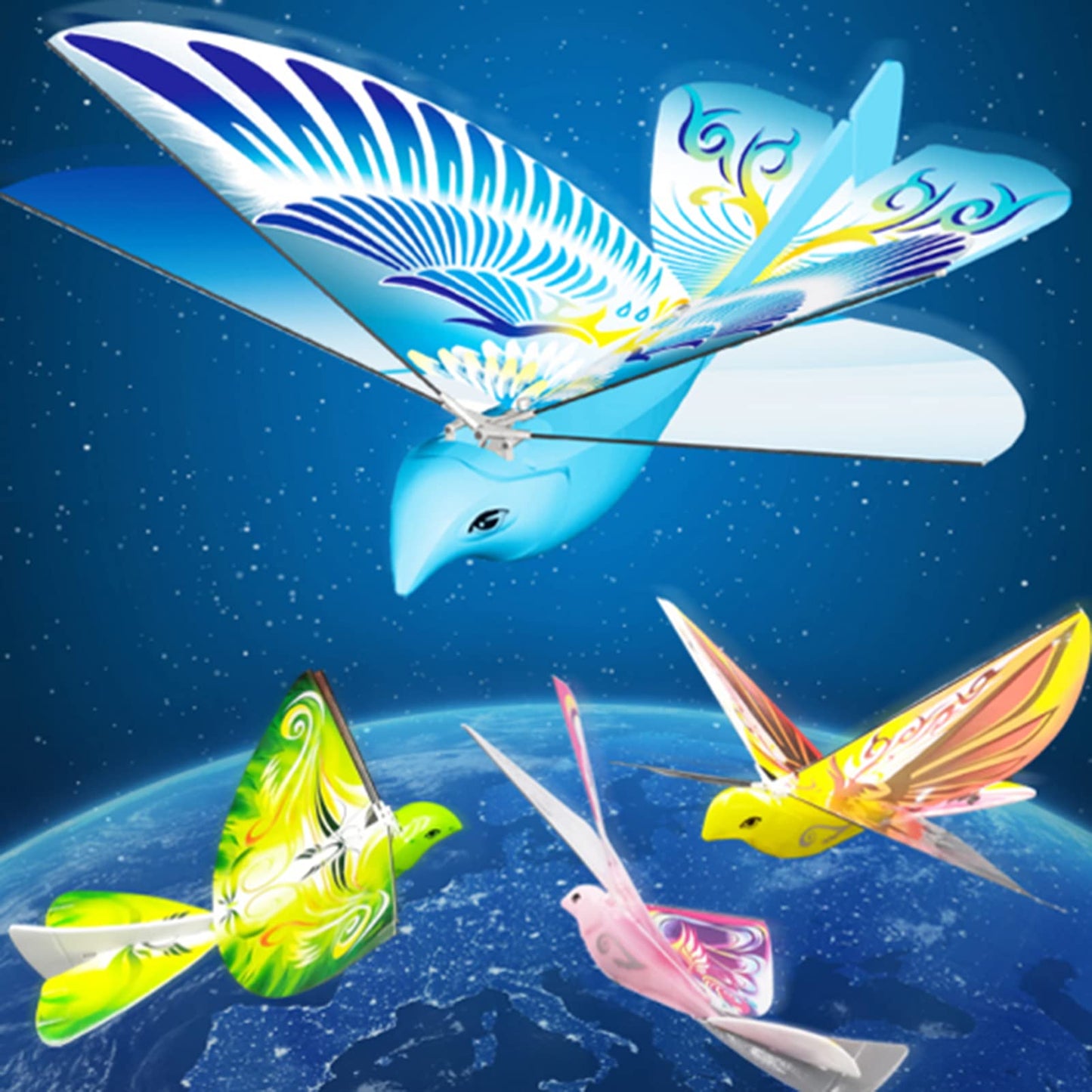 Goolsky TECH 98083 Remote Control Bird, 2.4GHz Remote Control Birds That Can Fly Authentic E-Bird Butterfly Flying Bird RC Toys USB Recharging Gifts for Teens