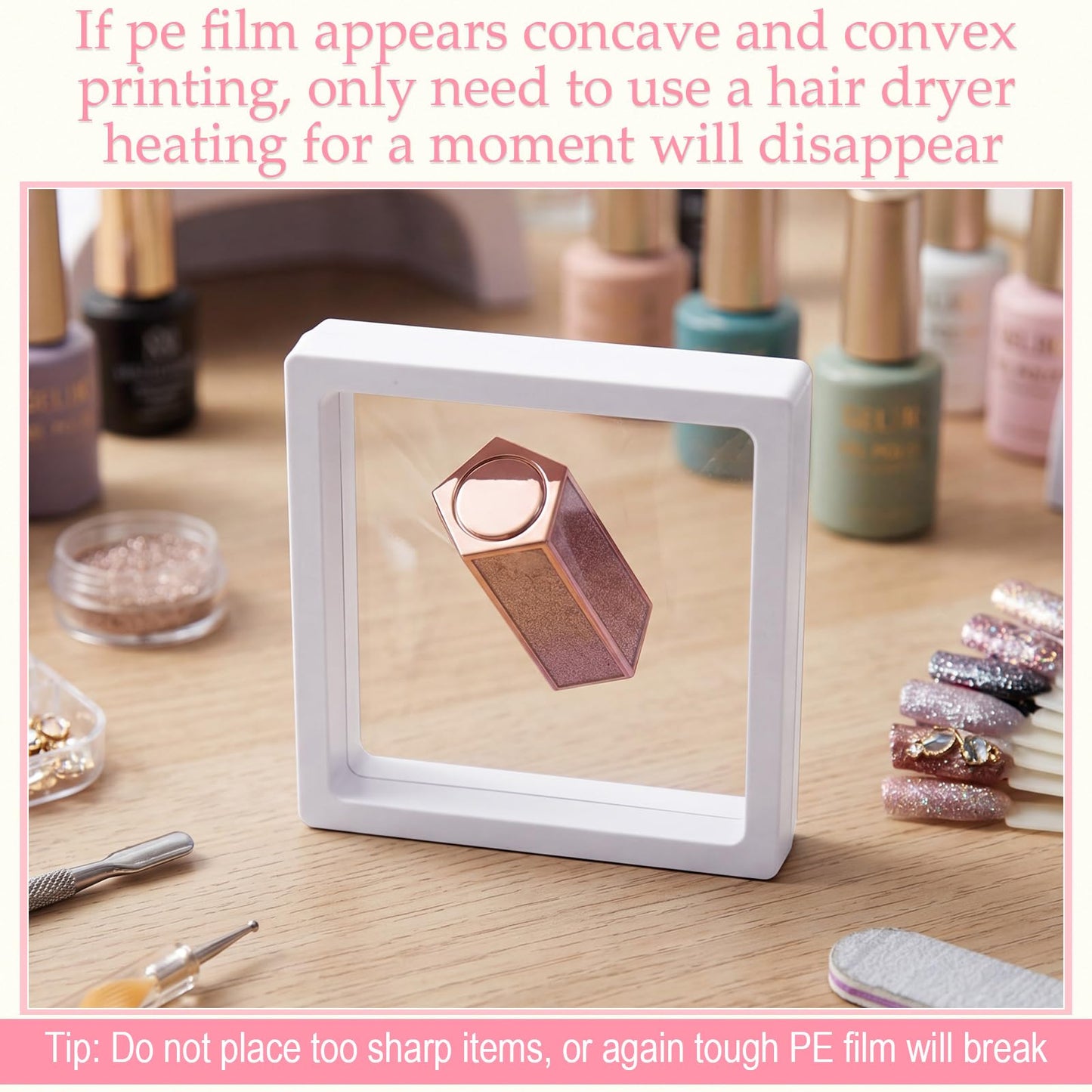meekoo 30 Pcs Press on Nail Packaging Box with 90 Pcs Adhesive Double Sided Tape Artificial Nail Display Case Storage Container Box Acrylic Packaging Organizer for Home Salon Art (Black, White, Pink)