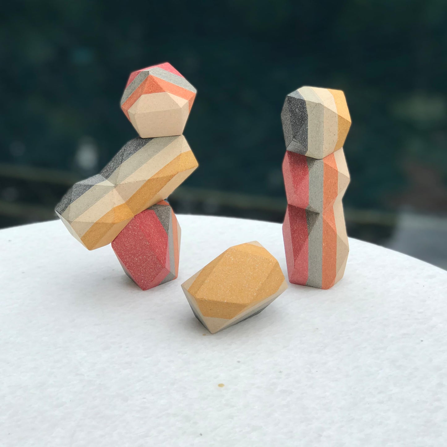 PlanToys® Geo Stacking Rock Wooden Montessori Balancing and Fine Motor Toy | Creative Thinking, Coordination and Early Problem Solving Activity | Eco Friendly Educational Open Ended Play Set