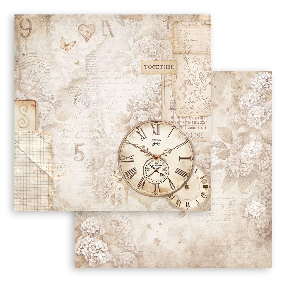 Stamperia - Scrapbook Paper Pad for Scrapbooking, Albums, Card Making, Bullet Journalling and More, Acid Free, Double-Sided, Perfect for Hobbies, Crafts, and Gifting (Quiet Days) (20.3 x 20.3cm)
