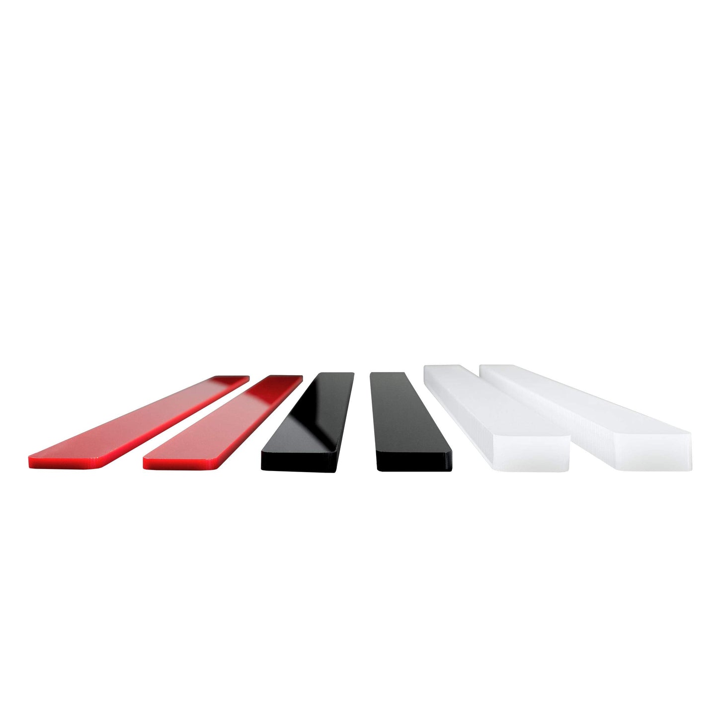 Fat Daddio's Fondant & Dough Leveler Set, 13.75 x 0.75 Inch, White, Black, Red