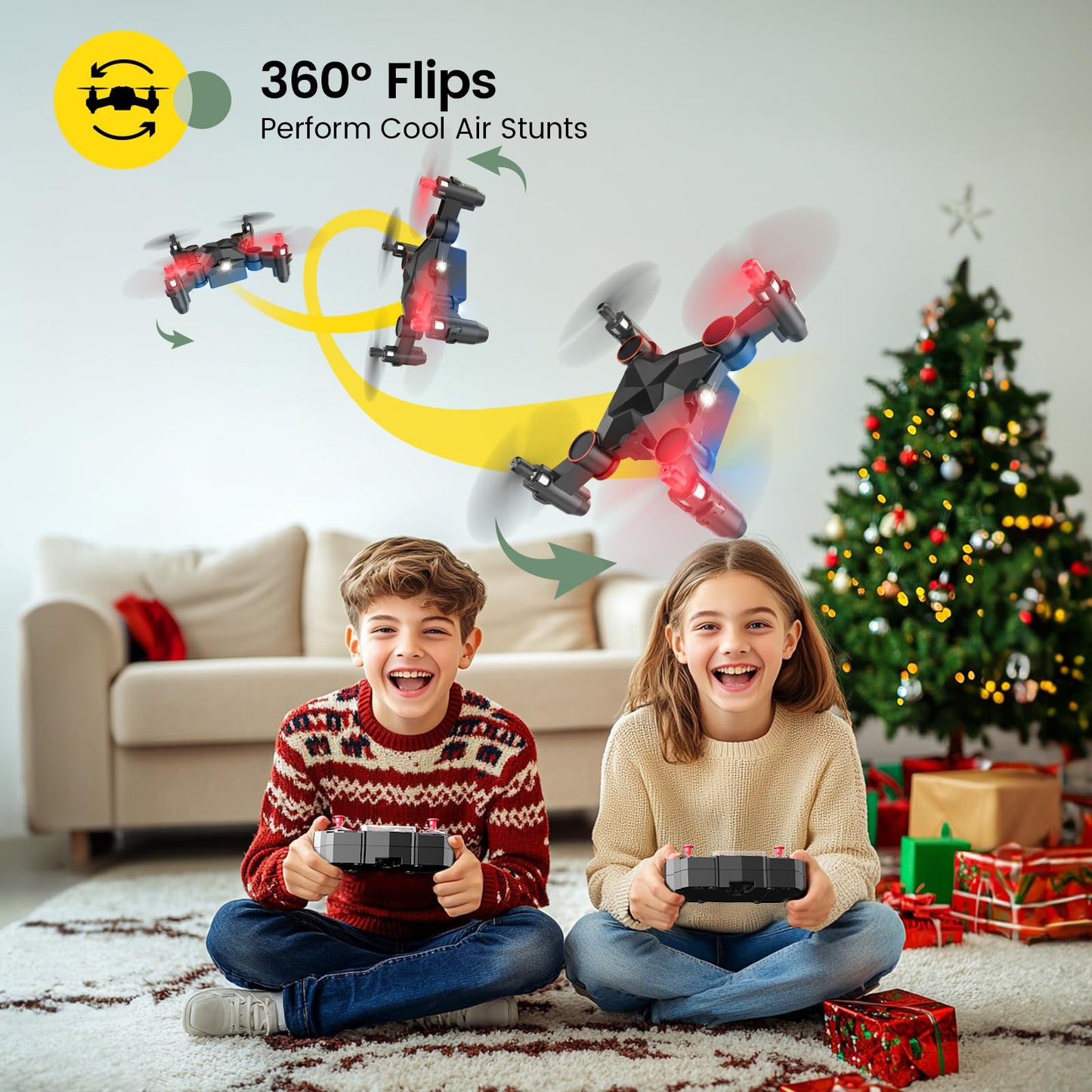 Holy Stone HS190 Foldable Mini Nano RC Drone for Kids Gift Portable Pocket Quadcopter with Altitude Hold 3D Flips and Headless Mode Easy to Fly for Beginners
