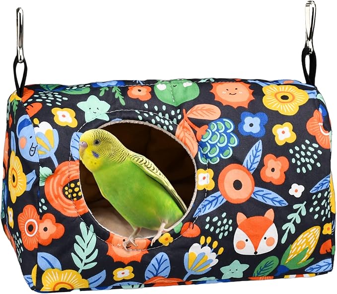 ShuRung Bird Warm Bed - Parrot Sleeping Nest & Hideaway Cave for Cockatiels, Parakeets, Budgies & Lovebirds
