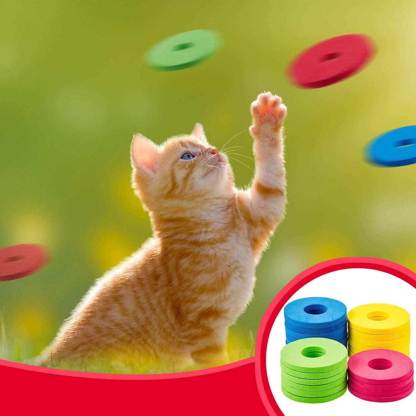 120 Pieces Foam Disc Shooter Flying Foam Disc Toy for Remote Control Robot Toy, Red, Blue, Yellow, Green