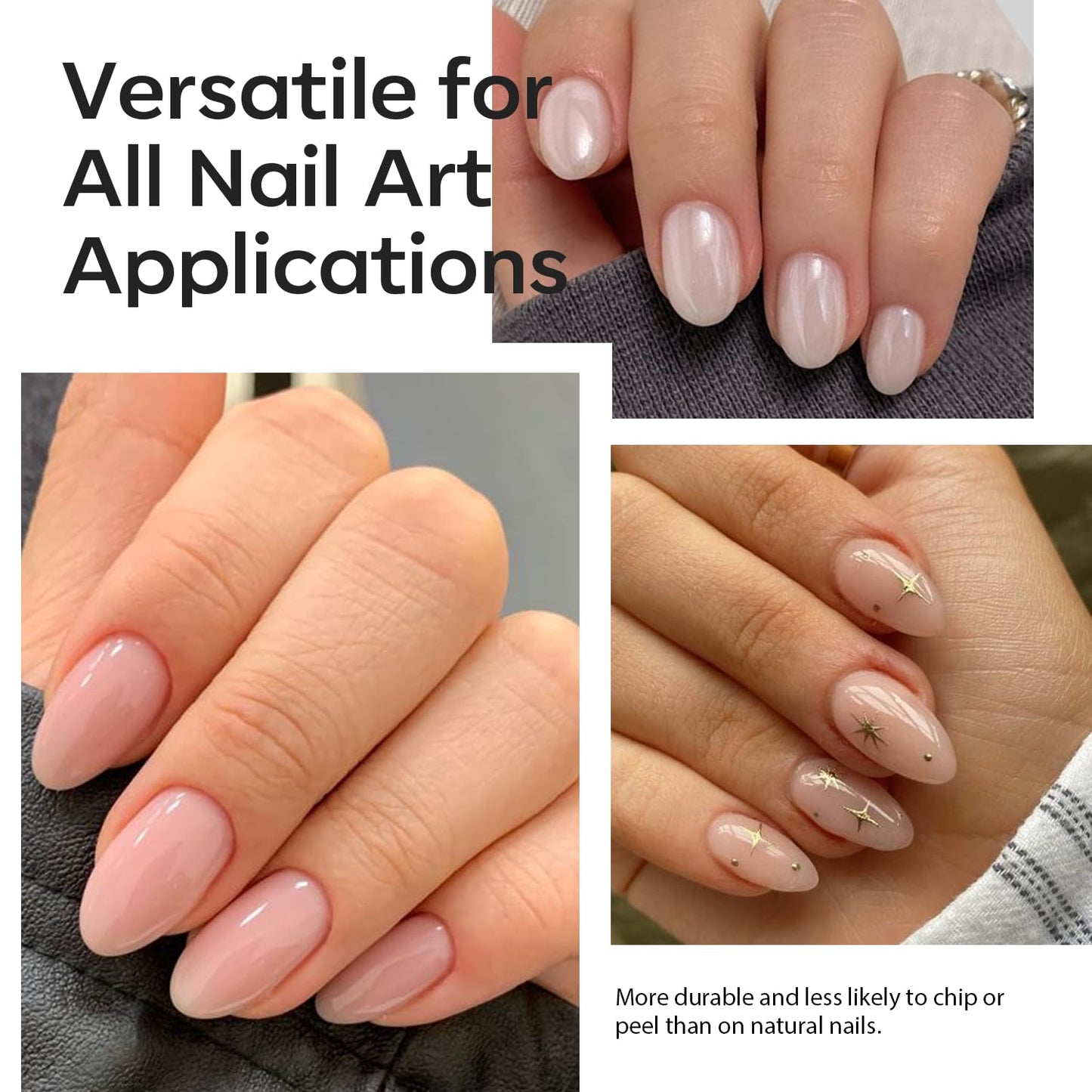 modelones Extra Short Almond Nail Tips, Pre-shaped Tips Gel Soft Fake Nails False Acrylic Clear Full Cover Press on Extension Kit Gel Manicure DIY at Home 216PCS 12Sizes