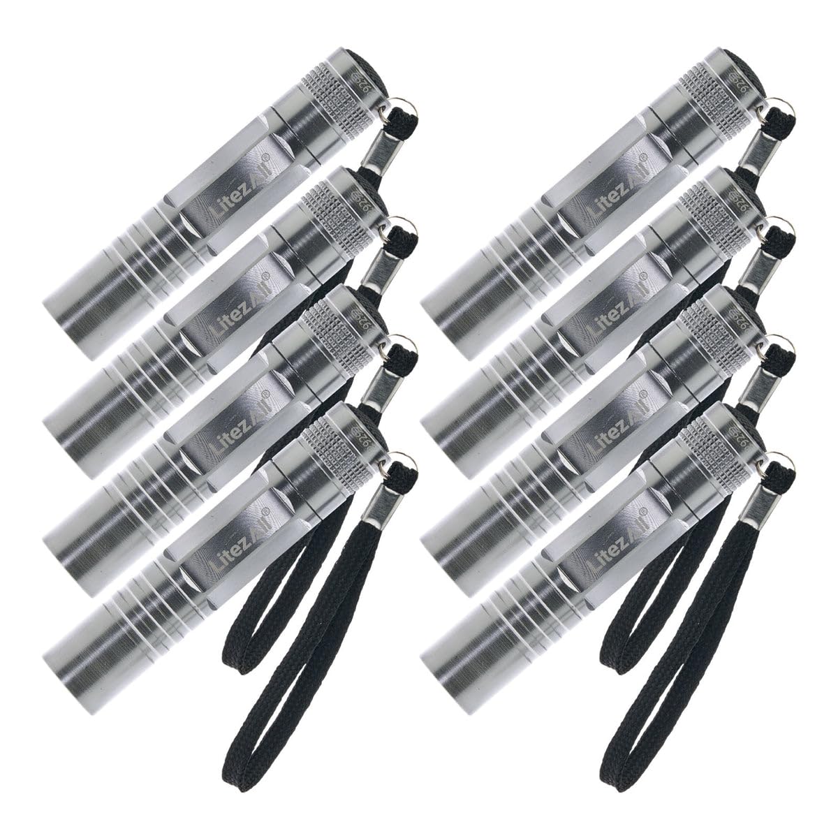 LitezAll Keychain Flashlight 8-Pack Gift Box | Mini LED Pocket Lights with Carabiner Clips | High-Powered Everyday Carry | Batteries Included