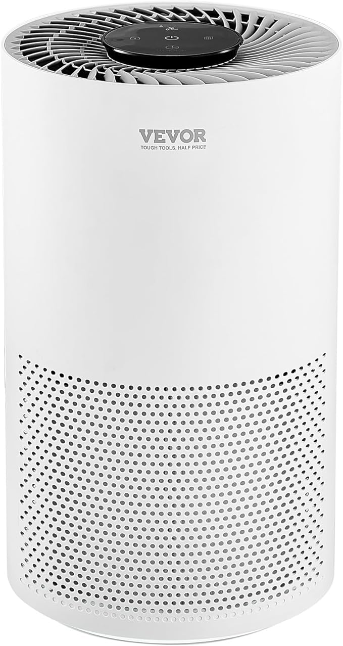 VEVOR Air Purifier for Bedroom Home, H13 HEPA Layer, 1200 ft²/h Smart Air Purifier with Speed Control & Child Lock Guard, Efficient Air Cleaner with Convenient Touch Panel & 23 dB Sleep Mode
