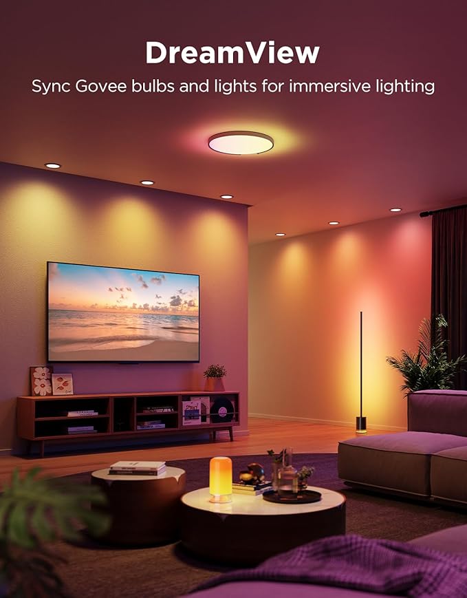 Govee BR30 Smart Light Bulbs, Works with Matter, Alexa and Google Assistant, LED Light Bulb, WiFi RGBWW Color Changing Flood Light Bulbs, Recessed Can Light Bulb, 2.4Ghz only, 850 Lumen, 6 Pack