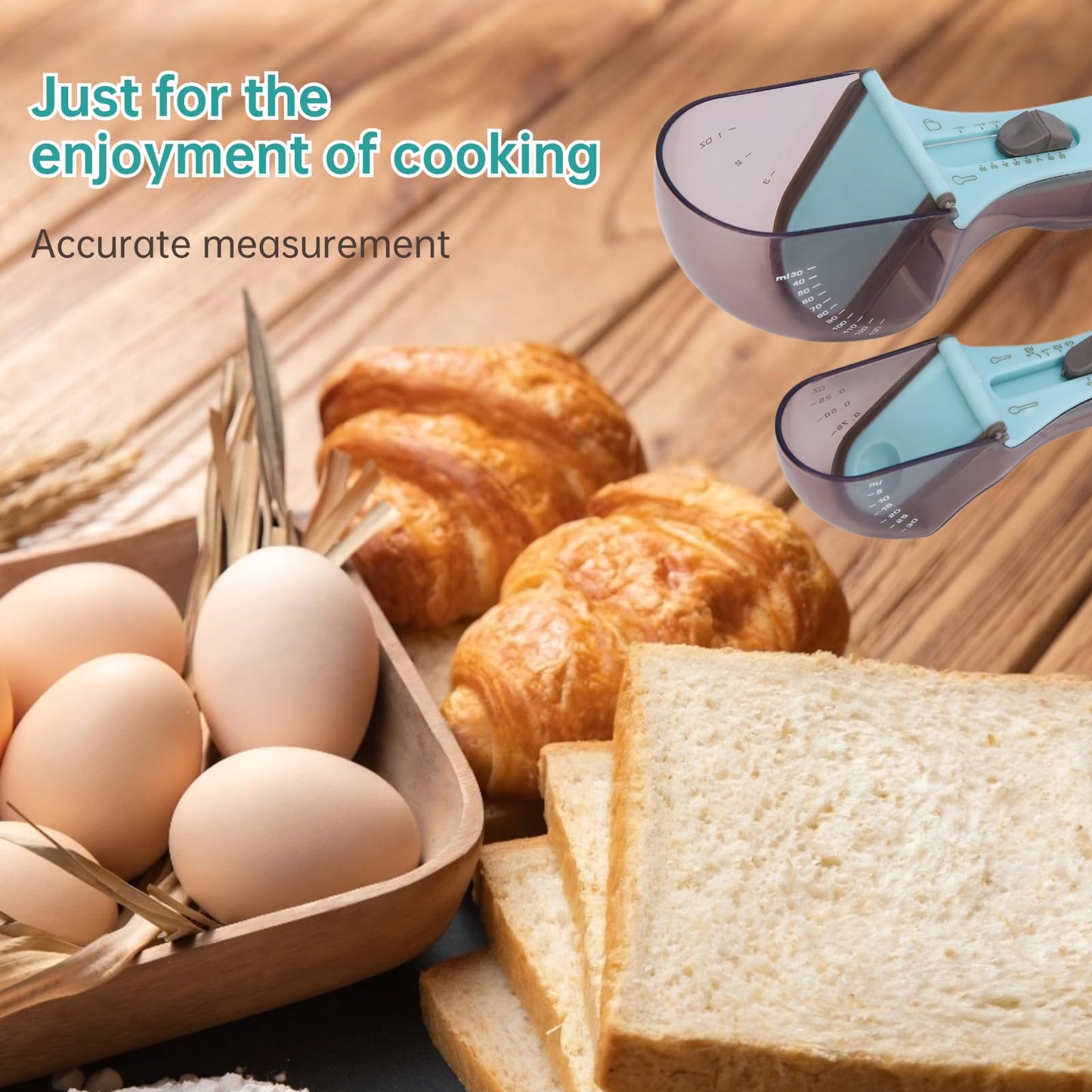 Adjustable Measuring Spoon Set – Multifunctional Cooking & Baking Scoop, Accurate Measurement, Easy to Clean, Includes 130ml & 30ml Spoons
