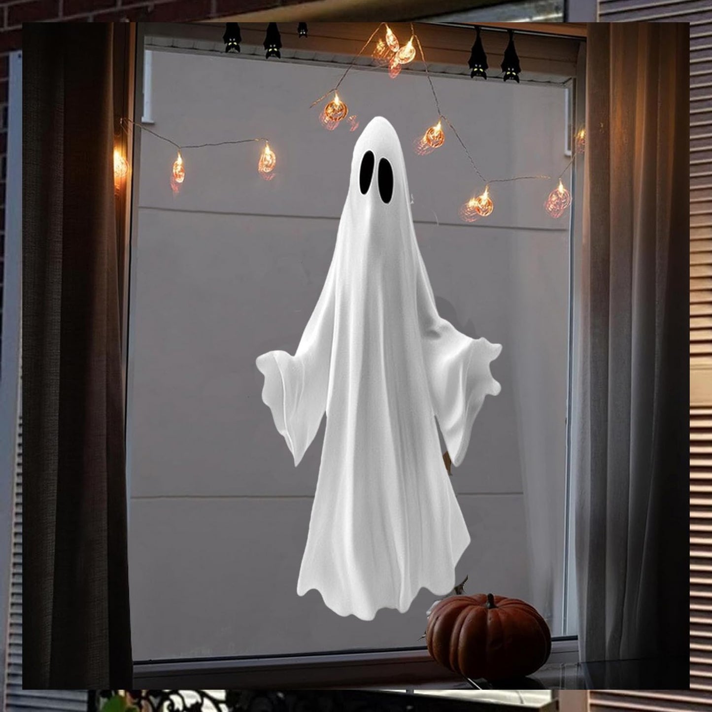 1 Sheets Halloween Ghost Window Clings Cute Ghost Window Decals Reusable Stickers for Halloween Home Decoration Windows Glass Mirror Decor Holiday Party Supplies