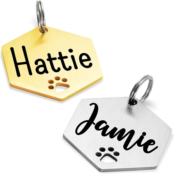 Ultra Joys Personalized Dog Tags - Engraved Pet ID Tag, Rose Military Tag
