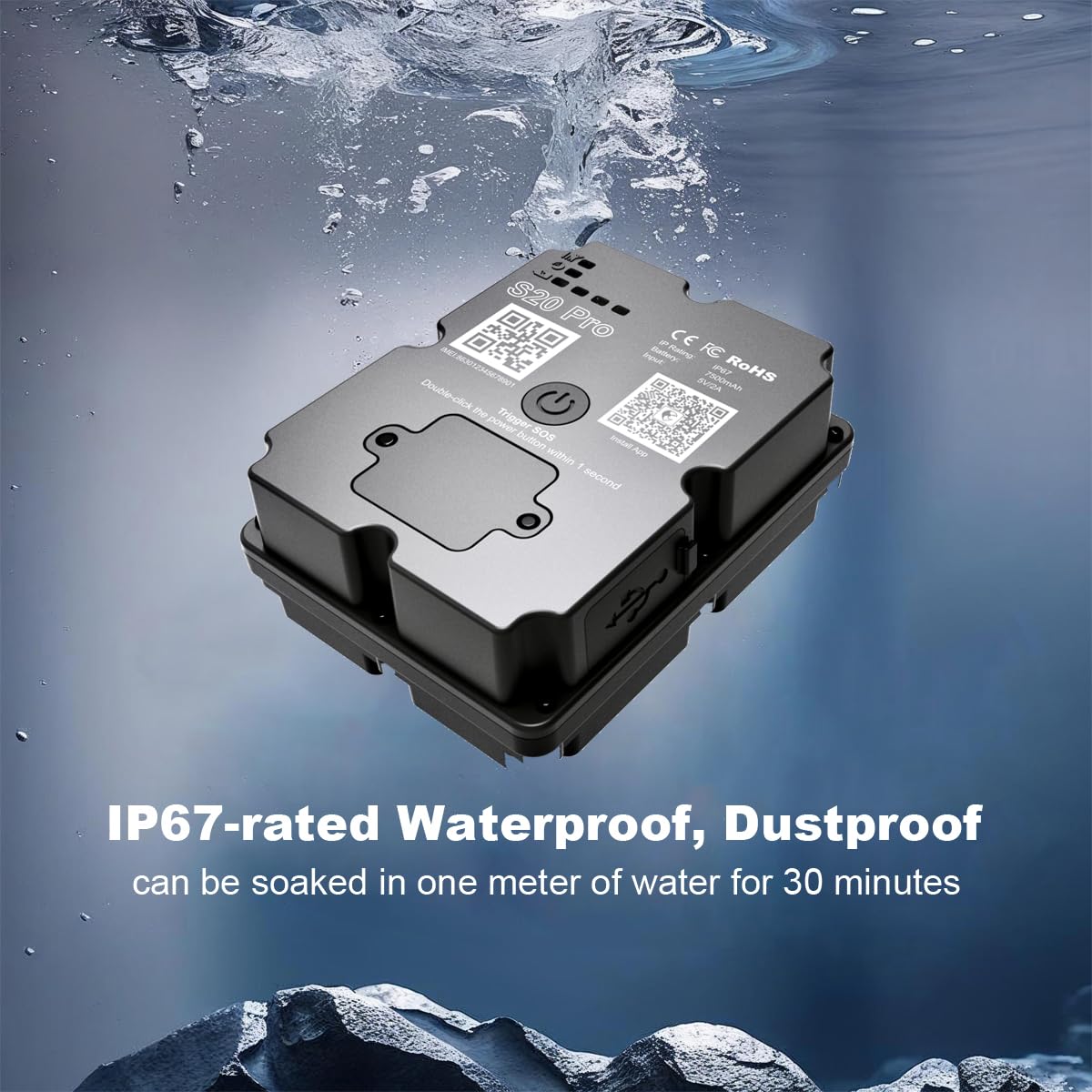 GPS Tracker for Vehichles, up to 7 Months Long Battery Life, Real Time Tracking, Unlimited Distance, Strong Magnetic,IP67 Waterproof 4G Tracker Device for Vehicles Cars Motorcycle, Subscription Needed