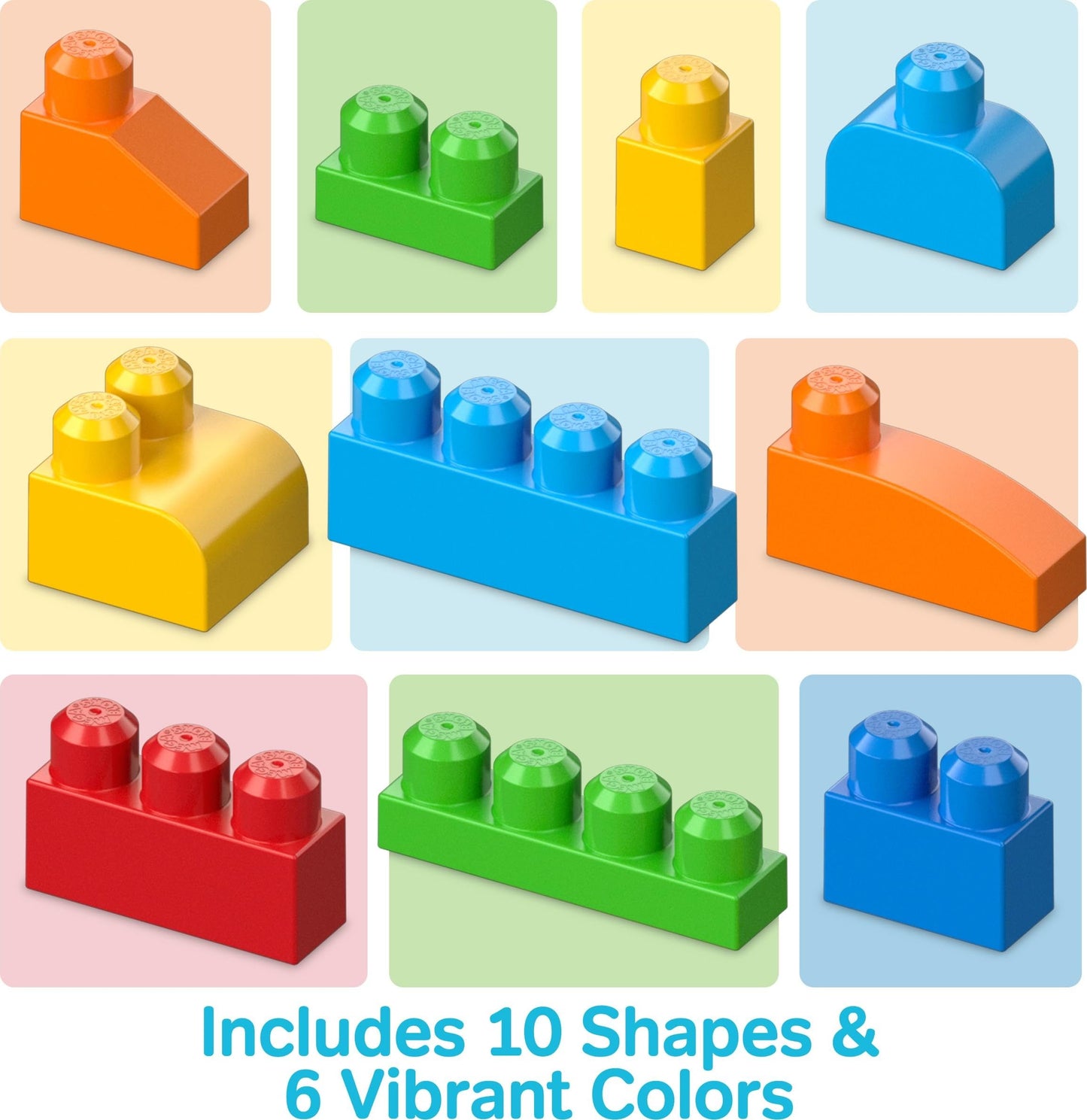 MEGA BLOKS First Builders Toddler Blocks Toys Set, Deluxe Building Bag with 150 Pieces and Storage, Creative Open-Ended Play, Blue, Ages 1+ Years (Amazon Exclusive)