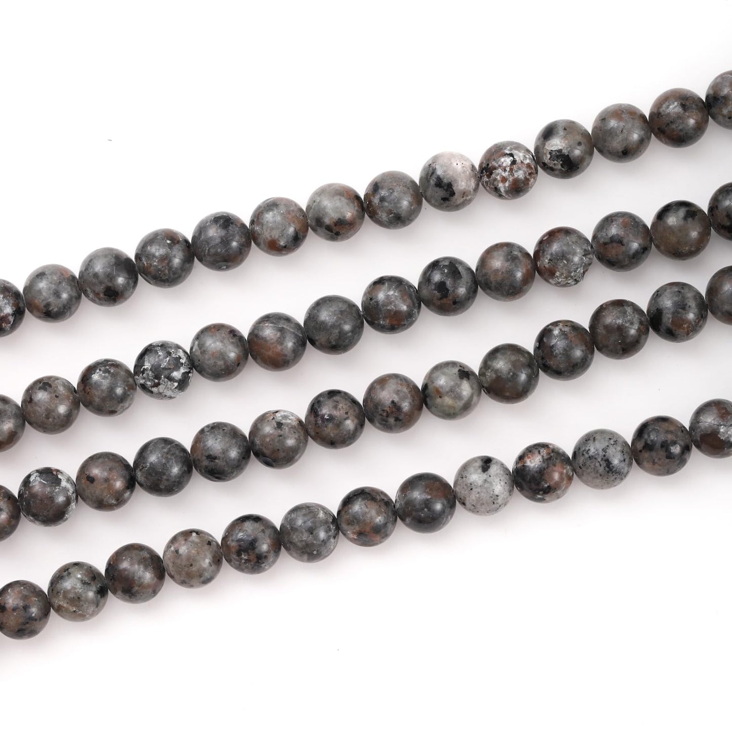 8mm 45pcs DIY Natural Black Labradorite Stone Beads Round Healing Crystal Gemstone Loose Beads for Jewelry Making Handmade Bracelet Necklace