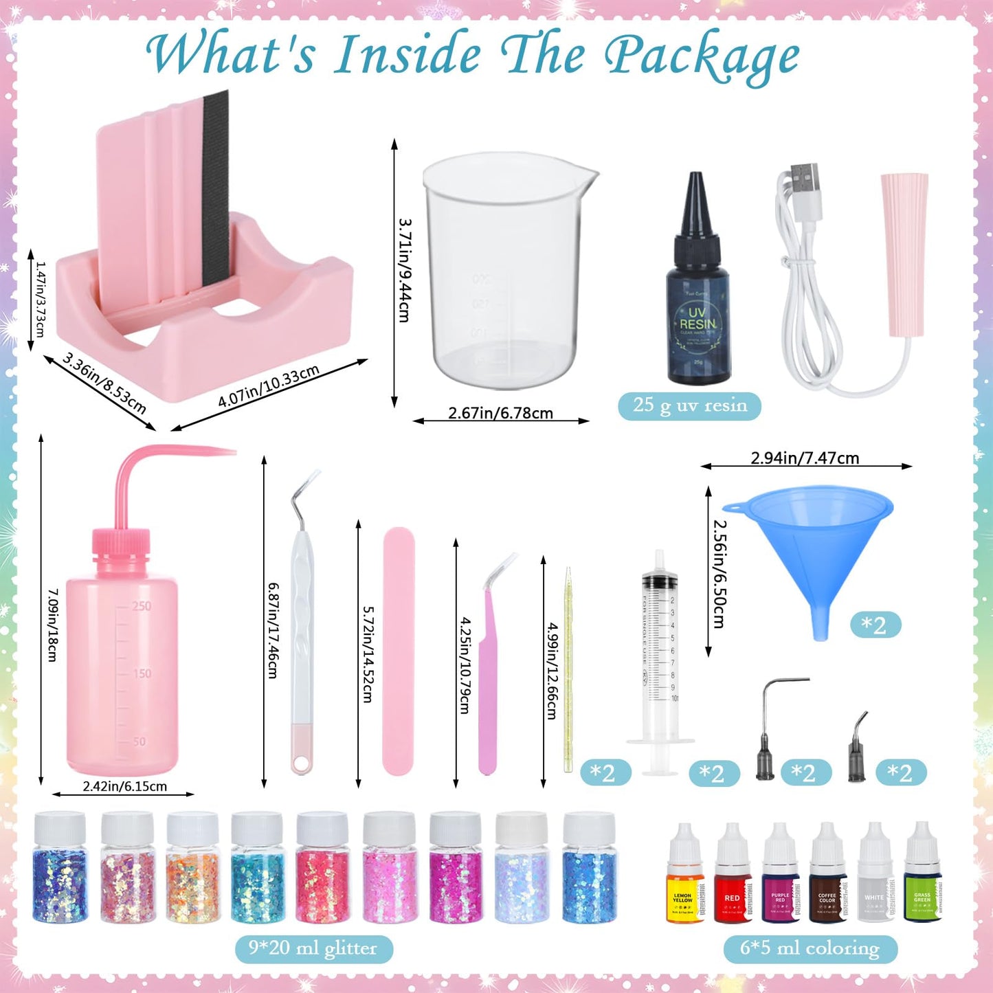 Snow Globe Tumbler Starter Kit DIY Tools, Snow Globe Cup Supplies Craft Too Set, Cups are Not Included