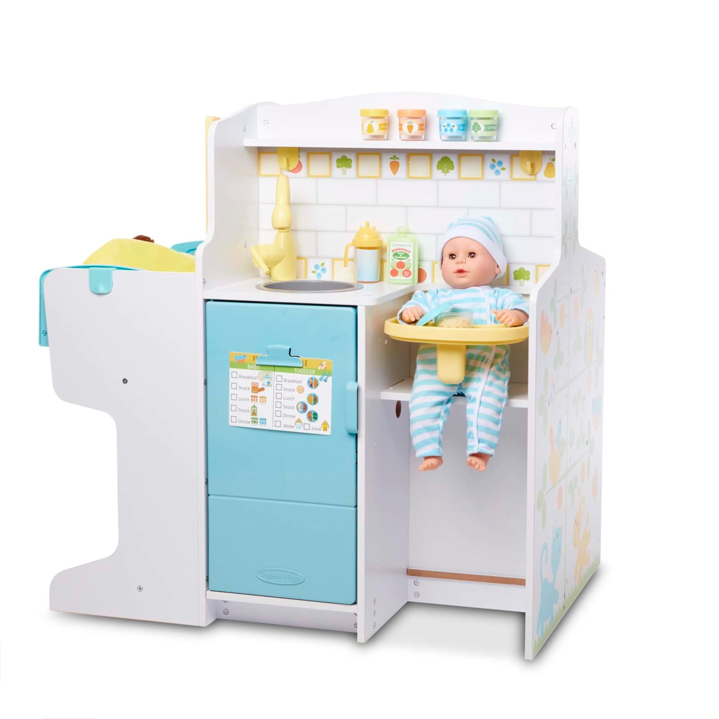 Melissa & Doug Mine to Love Baby Care Activity Center for Dolls - Kitchen, Nursery, Bathing-Changing