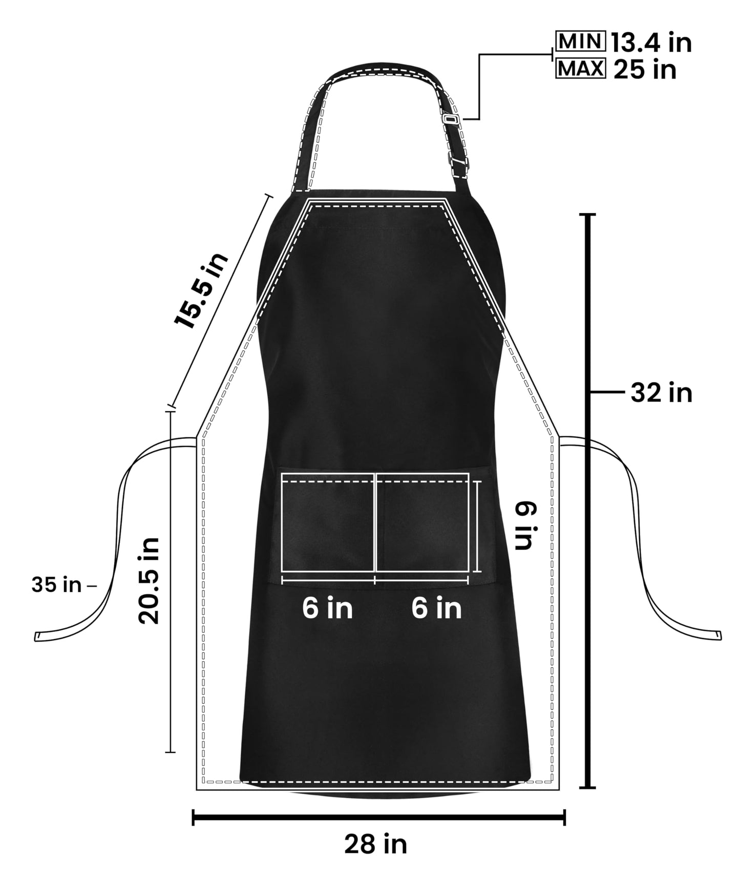 Utopia Kitchen 10 Pack Bib Apron, Unisex Adjustable Aprons with 2 Pockets, Waterdrop Resistant Cooking Kitchen Chef Apron for Men Women