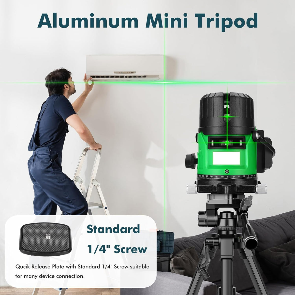 JOILCAN Mini Tripod for Camera, 25" Tabletop Camera Tripod, Portable Travel Tripod w/Phone & Tablet Holder, Lightweight Aluminum Tripods for DSLR Phone