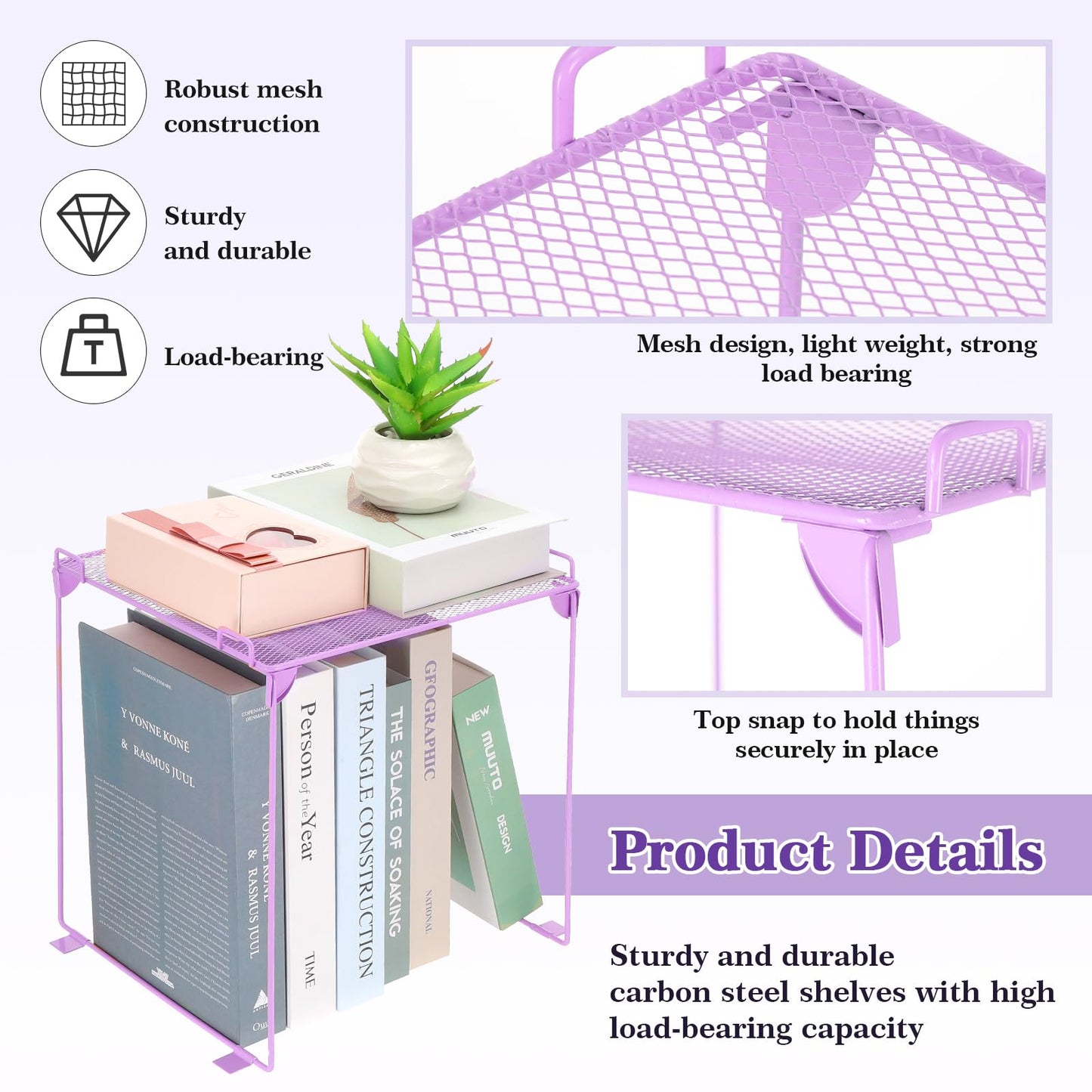 25PCS Locker Organizer Accessories, Purple Locker Accessories Kit, Girls Lockers Decorations, Magnetic Locker Accessories Set, Locker Decor, Back to School Essentials, with Locker Shelf, etc.