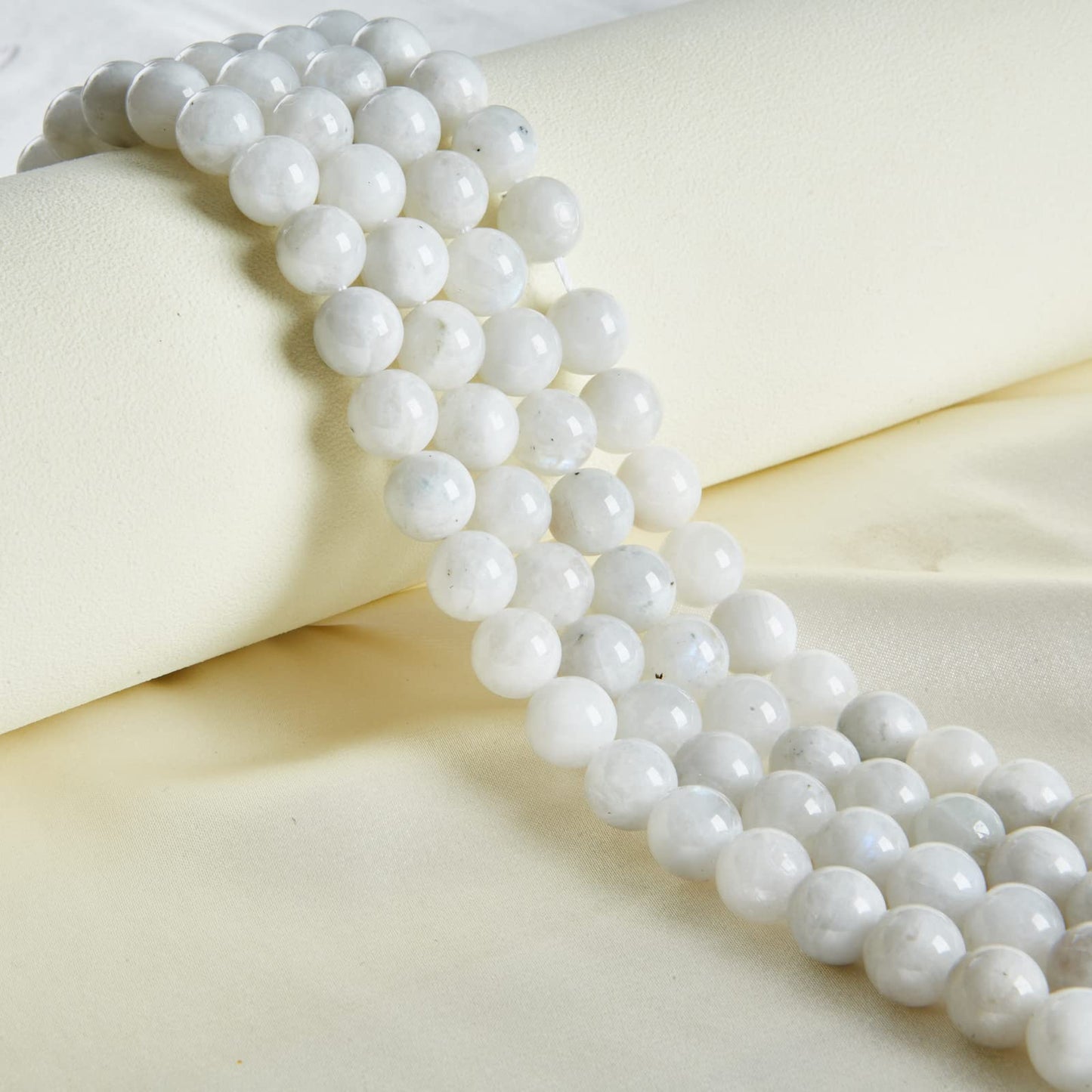 100pcs 6mm Moonstone Beads Natural Gemstone Beads Round Loose Beads for Jewelry Making