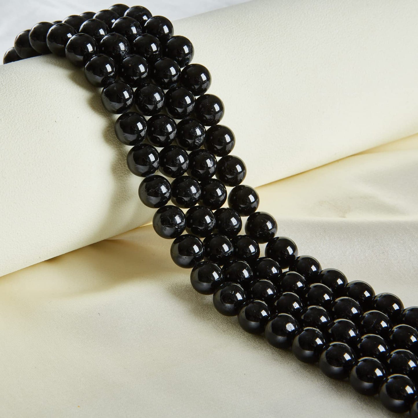 60pcs 6mm Black Tourmaline Beads Natural Gemstone Beads Round Loose Beads for Jewelry Making