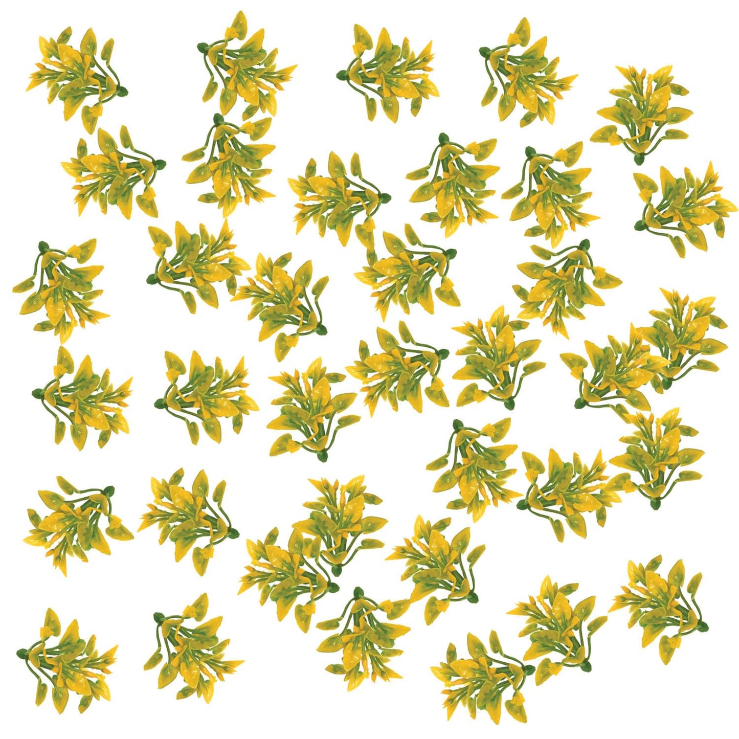 OrgMemory Mini Model Grass, 200 Pcs, Mixed Model Plants, Miniature Plants for School Project DIY Miniature Colorful Flower