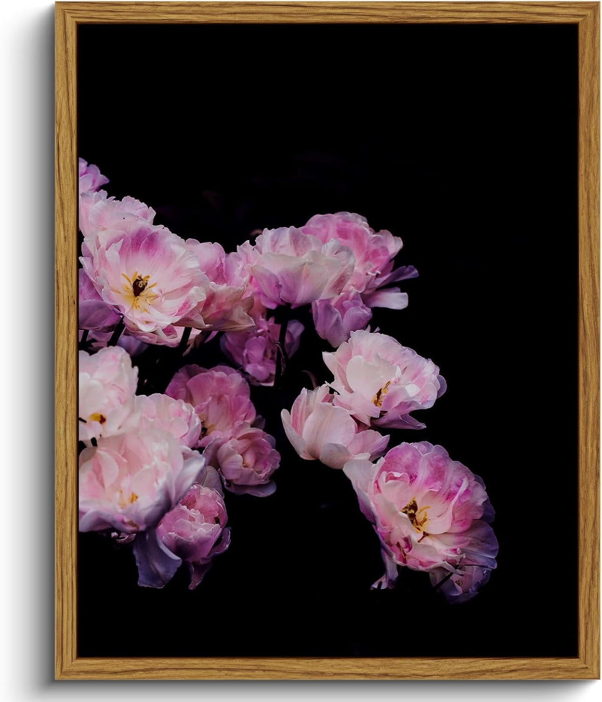 VIYYIEA Framed Canvas Wall Art Home Decor Classical Flower Oil Paintings for Wall Decorations Canvas Wall Art Modern Floral Home Decor for Bedroom Living Room Bathroom Decor 8x10in