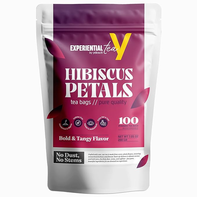 HIBISCUS HARMONY Loose Leaf 100 Tea Bags HARVESTED WITH CARE IN NIGERIA